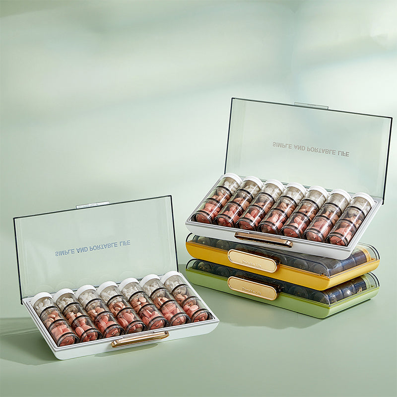 Skanto | Portable High-Capacity Weekly Pill Organizer