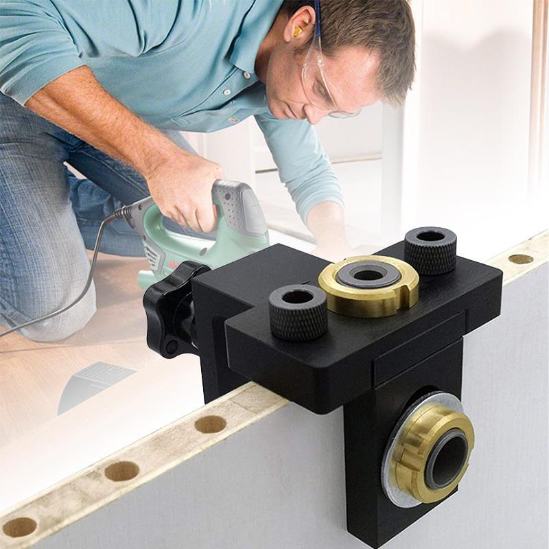 Skanto | 3-in-1 Adjustable Woodworking Drill Locator Clamp Tool