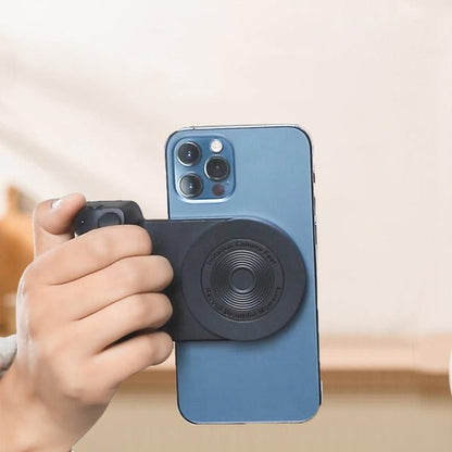 Skanto | Griply Magnetic Phone Holder with Wireless Charging – Anti-Vibration Hand Grip for Stable Shots
