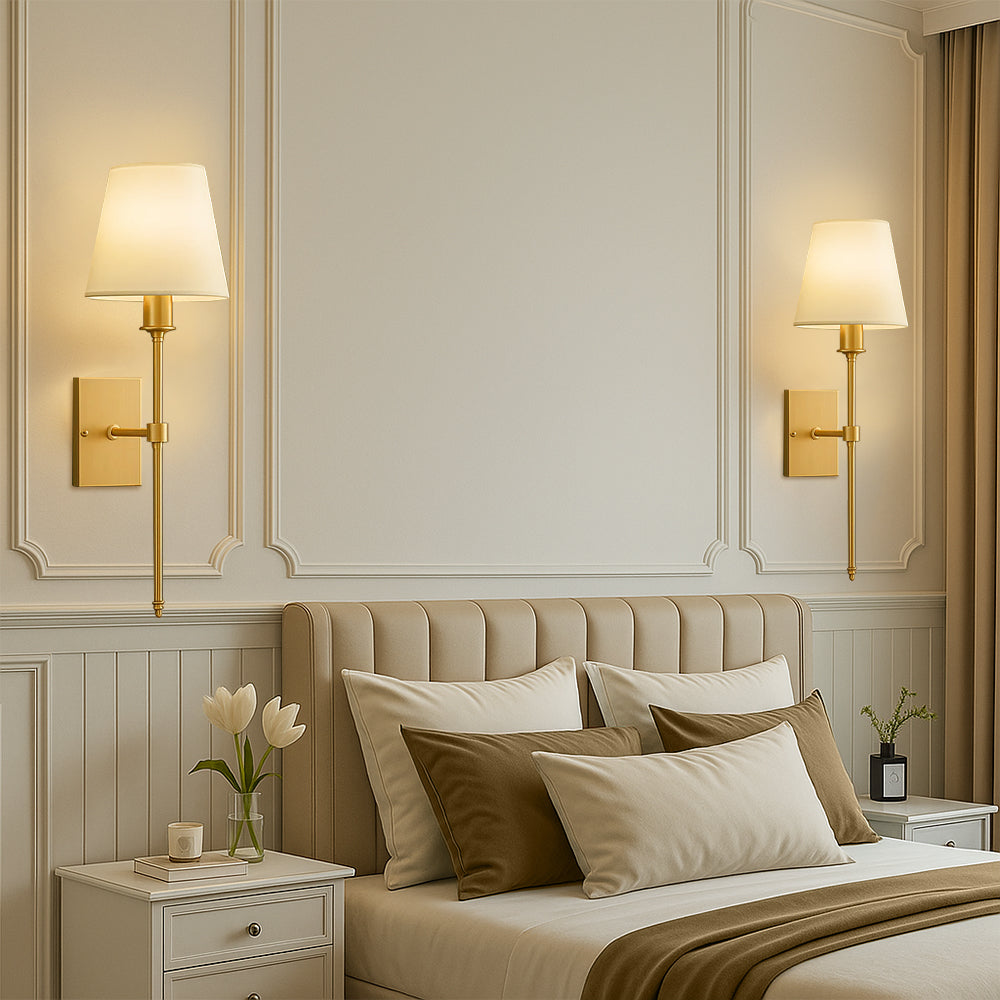 (2-piece) Wall Light Set with Cable – Stylish Lamps for Lighting Above a Mirror or Bed