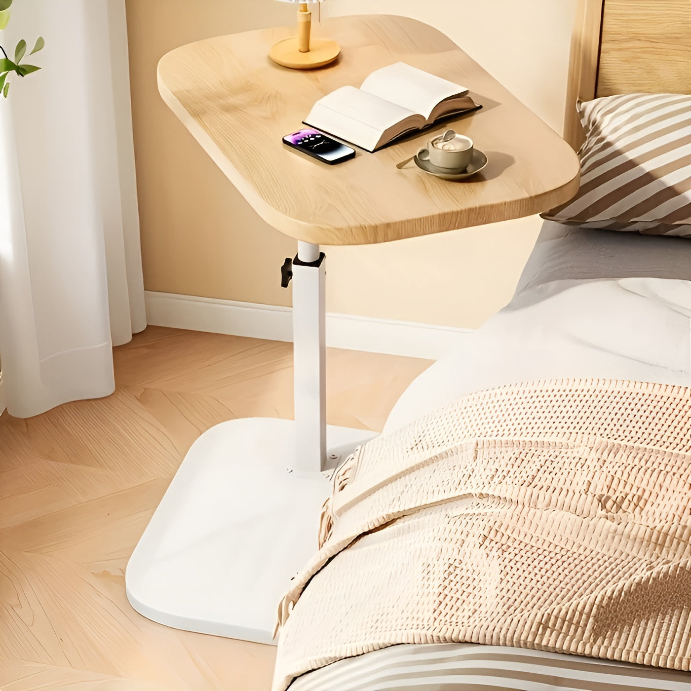 Adjustable Side Table – Practical and Space-Saving | Perfect for Sofa and Bed | Skanto