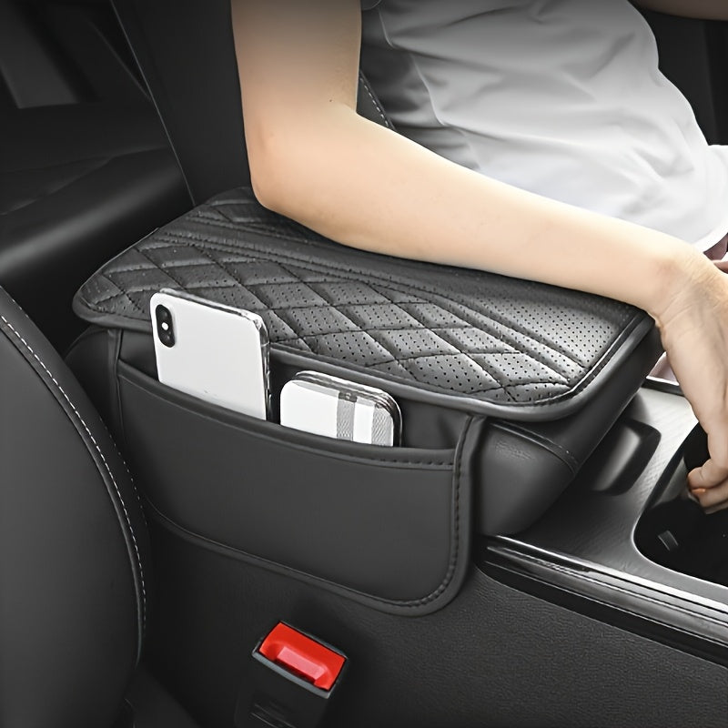 Car Armrest Organizer PU Leather with Pocket | Karnz