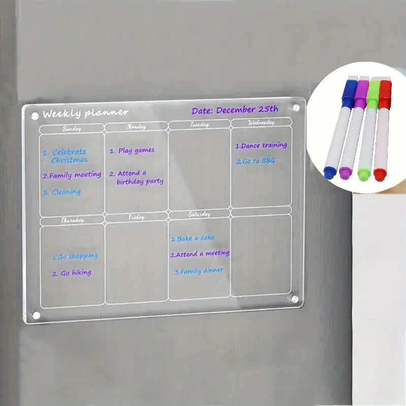 Skanto | Magnetic Fridge Planner [Permanently Reusable]