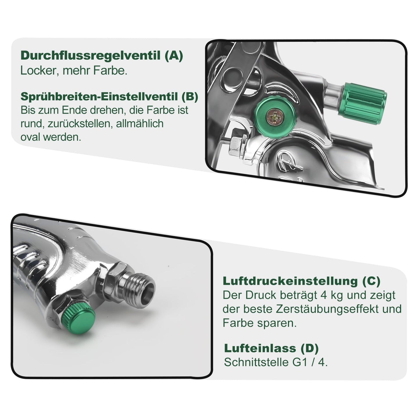 HVLP Spray Gun Set with Stainless Steel Nozzle | Karnz