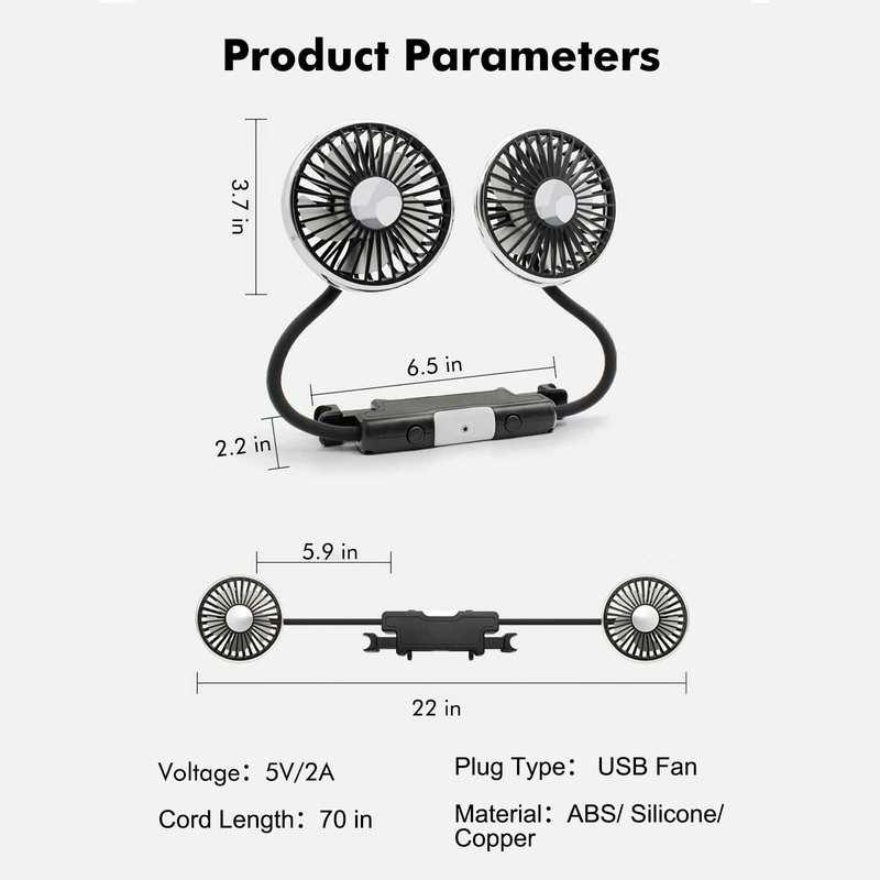 Summer Dual-Head USB Hose Fan | Karnz