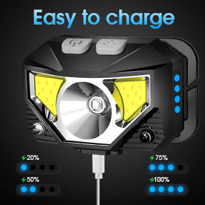 BowLift | LED Headlamp | Rechargeable, Waterproof, Motion Sensor | 2-pack