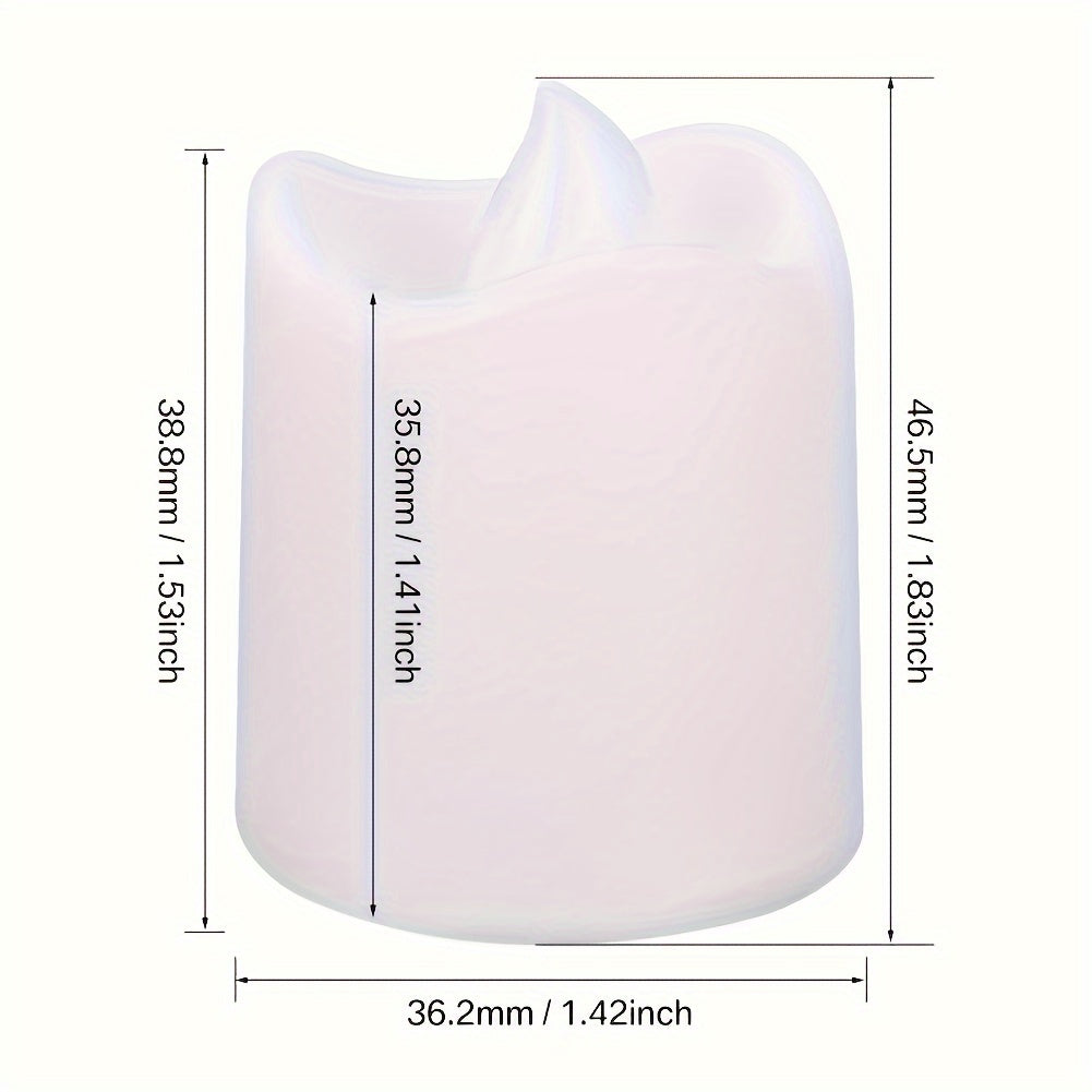 BowLift | 24/50/100 Pack flameless LED candles – battery-operated flickering tealights, smokeless and romantic for weddings and engagements