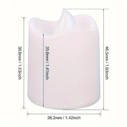 BowLift | 24/50/100 Pack flameless LED candles – battery-operated flickering tealights, smokeless and romantic for weddings and engagements
