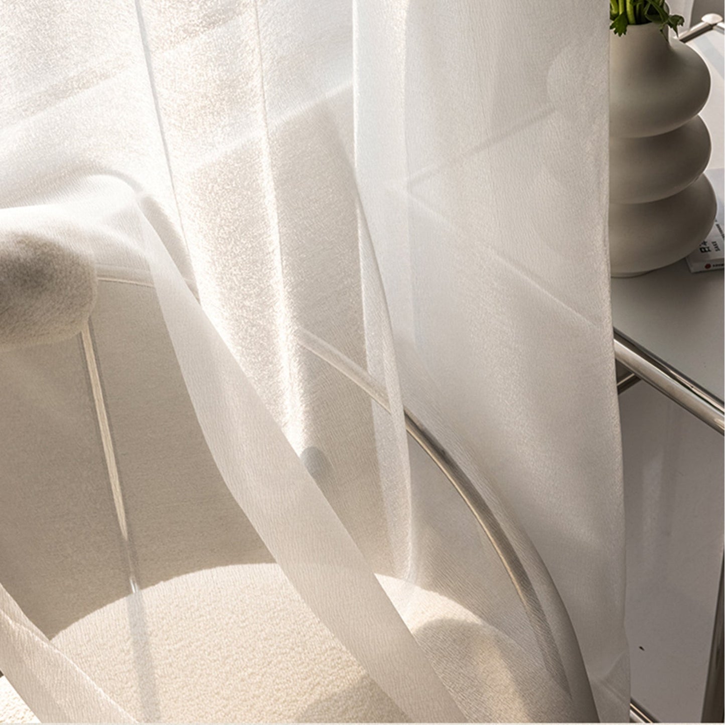 Transparent Linen Curtains, Light and Modern for Living Room | Kalsten
