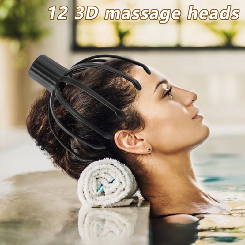 Octopus-themed head massager