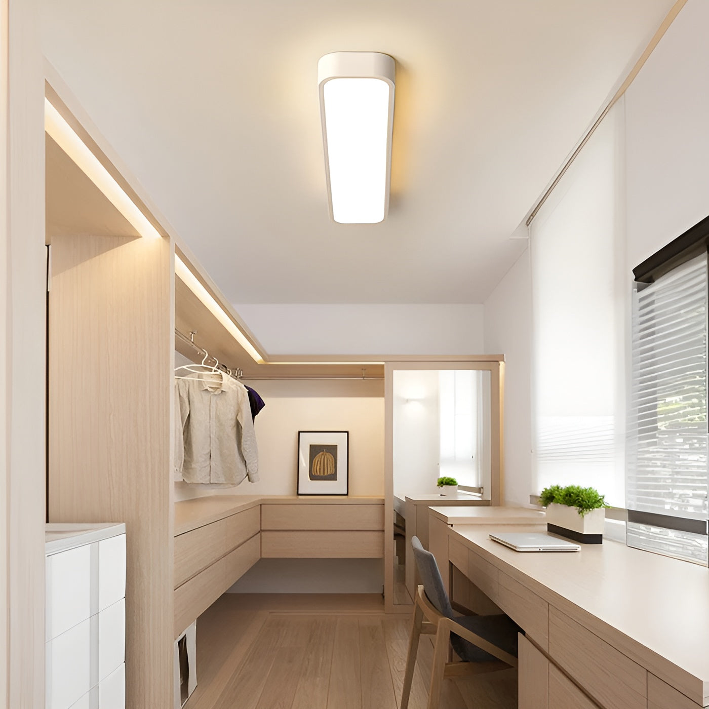Rectangular Ceiling Lamp – Clean Lines & Modern Design | Perfect for Living Room and Dining Nook | Skanto