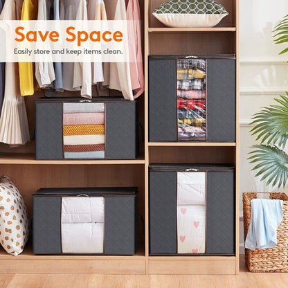 Skanto | Clothes Quilt Blanket Storage Bag Fabric Home Organizer Box Bags Zipper