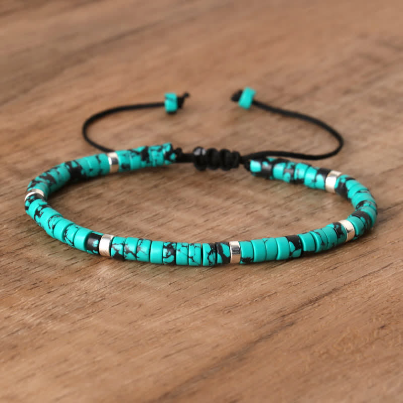 Skanto | Braided bracelet with 2,4 mm natural stone beads – Seraphina