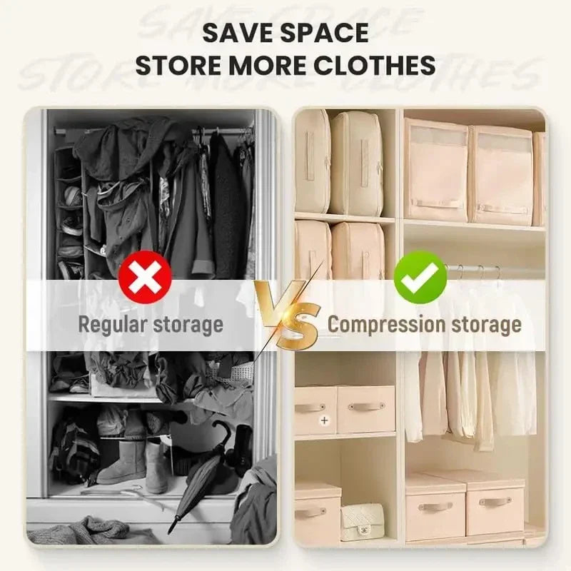 SpaceMaster Compression Bag — Transform chaos into space wonders with just one press! | Karnz
