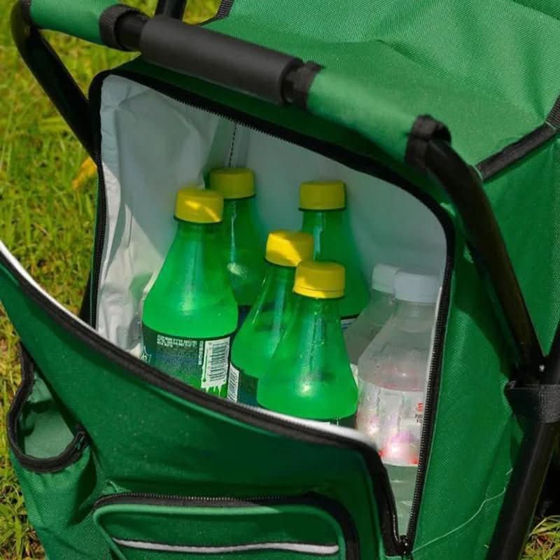 BowLift | 3-in-1 camouflage rucksack with folding chair & cooler compartment