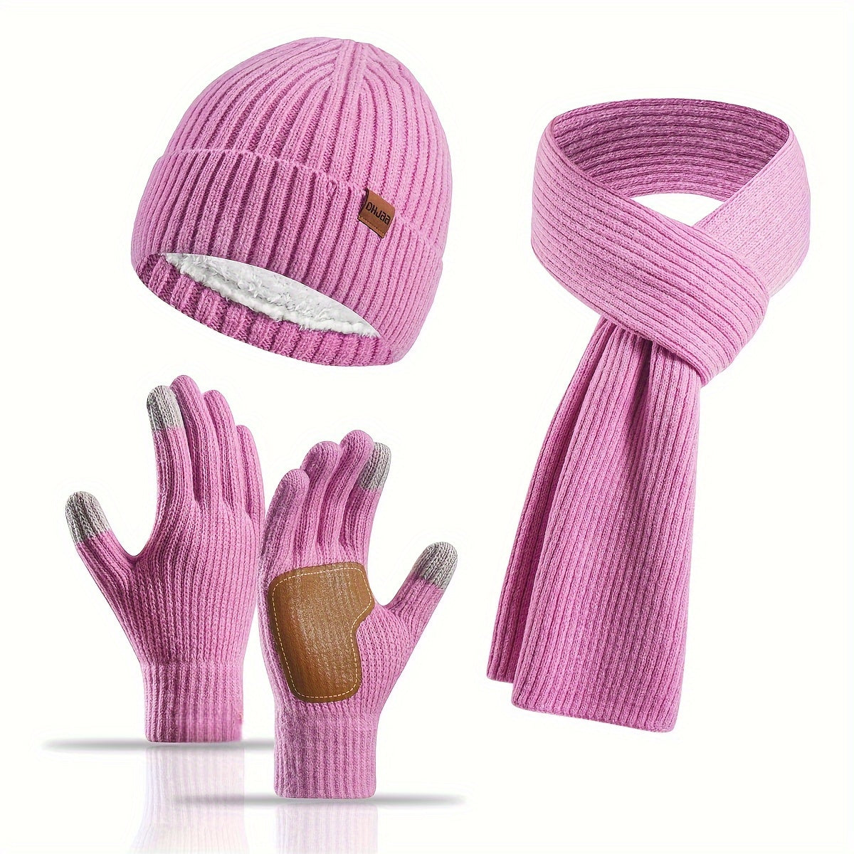 Skanto | Winter Comfort Set – Knit Hat, Scarf, and Gloves for Unisex