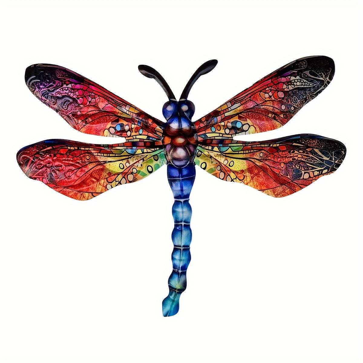Skanto | 1/2 Pcs Lively Dragonfly Wall Art Made of Metal – Artistic Outdoor Decoration for Gardens, Homes, and Events – Durable, Versatile, and Eye-Catching – A Perfect Gift Idea for Any Occasion