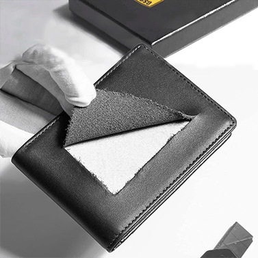 Slim RFID wallet for men | Leather card holder | Black