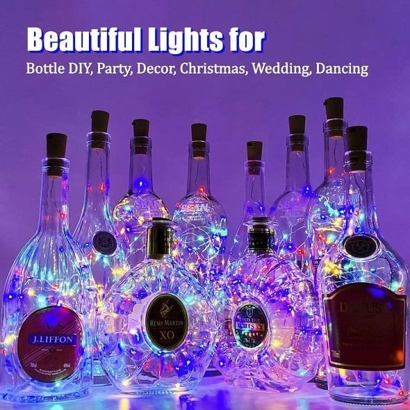 Led Bottle Light Cork Night Light DIY Decor | Bowlift
