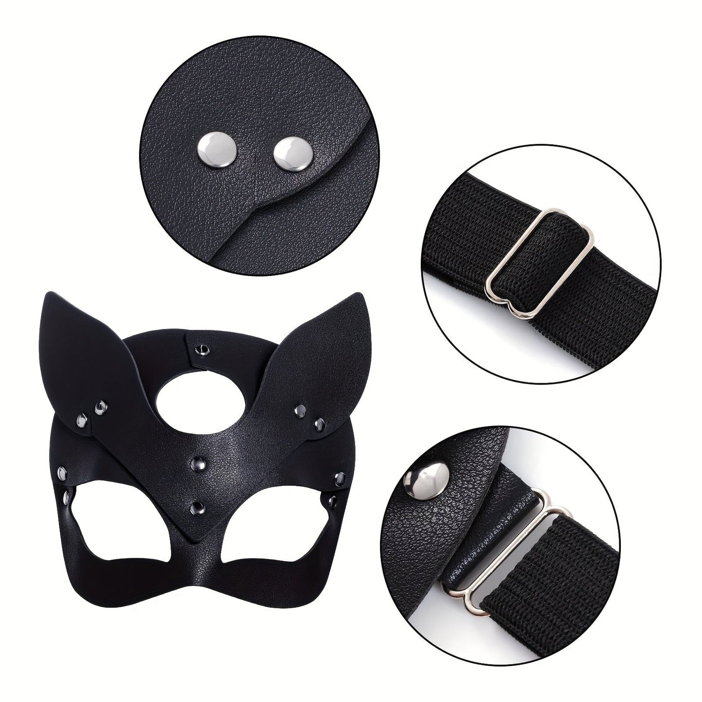 BowLift | Women’s   Faux Leather Halloween Costume Accessories | Cat Mask Gloves
