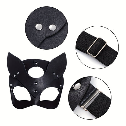 BowLift | Women’s   Faux Leather Halloween Costume Accessories | Cat Mask Gloves