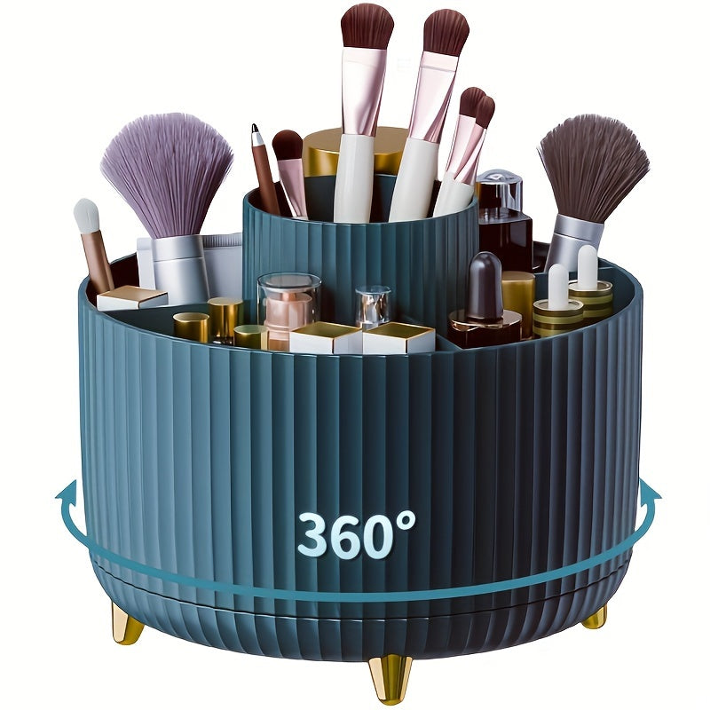 Skanto | GlamSpin – 360° Rotation Makeup & Desk Organizer with 5 Compartments