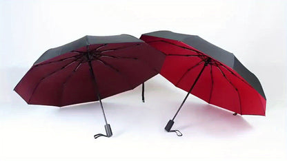 Skanto | Windproof Travel Automatic Umbrella - Robust 10-Rib Frame, Automatic, Extra Large Foldable Design with UV Protection, Dual Use for Sunny and Rainy Weather