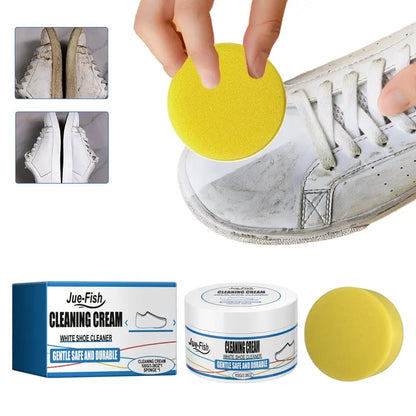 2-piece set white shoe cleaning cream – gentle stain remover for sparkling clean shoes!