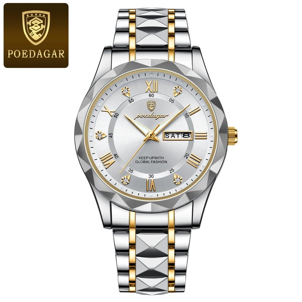 Waterproof luxury men's wristwatch from a top brand with luminous function