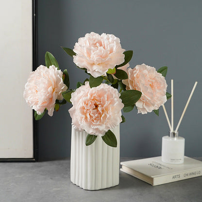 Artificial 5 large head peony flowers