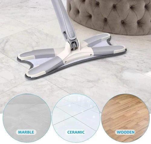 360 Degree X-Type Self Wringing Floor Cleaning Flat Mop Bowlift