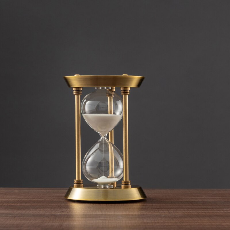 Karnz | 3/5/10 Minute Retro Metal Craft Hourglass Pendulum Home Office Desktop Arrangement Ornament Sand Timer Decoration