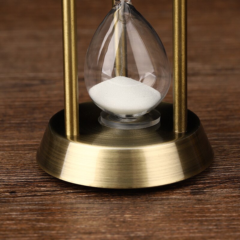 Karnz | 3/5/10 Minute Retro Metal Craft Hourglass Pendulum Home Office Desktop Arrangement Ornament Sand Timer Decoration