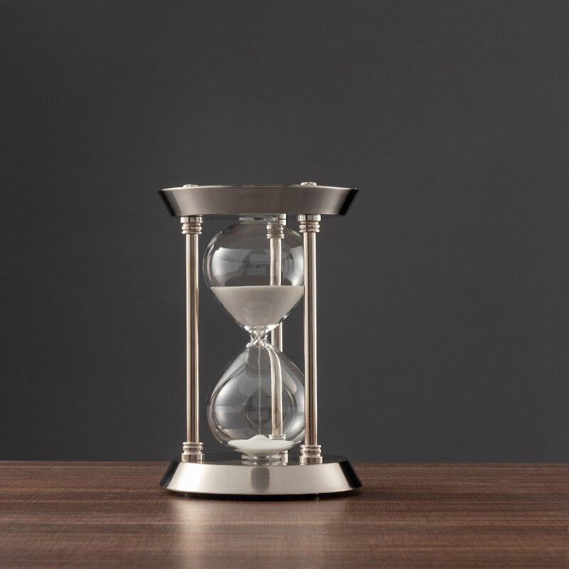 Karnz | 3/5/10 Minute Retro Metal Craft Hourglass Pendulum Home Office Desktop Arrangement Ornament Sand Timer Decoration