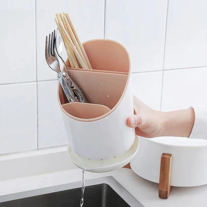 Cutlery Holder with Draining Bowl