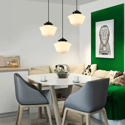 LumiNéo – Modern Geometric Pendant in Frosted Glass