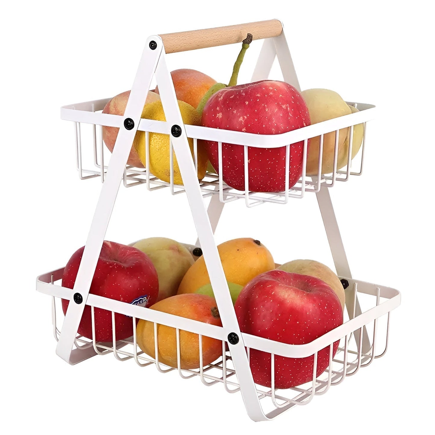 3-tiered fruit basket made of metal – space-saving and decorative | Ideal for kitchen & dining taBowlifte | Bowlift
