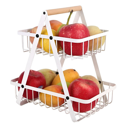 3-tiered fruit basket made of metal – space-saving and decorative | Ideal for kitchen & dining taBowlifte | Bowlift