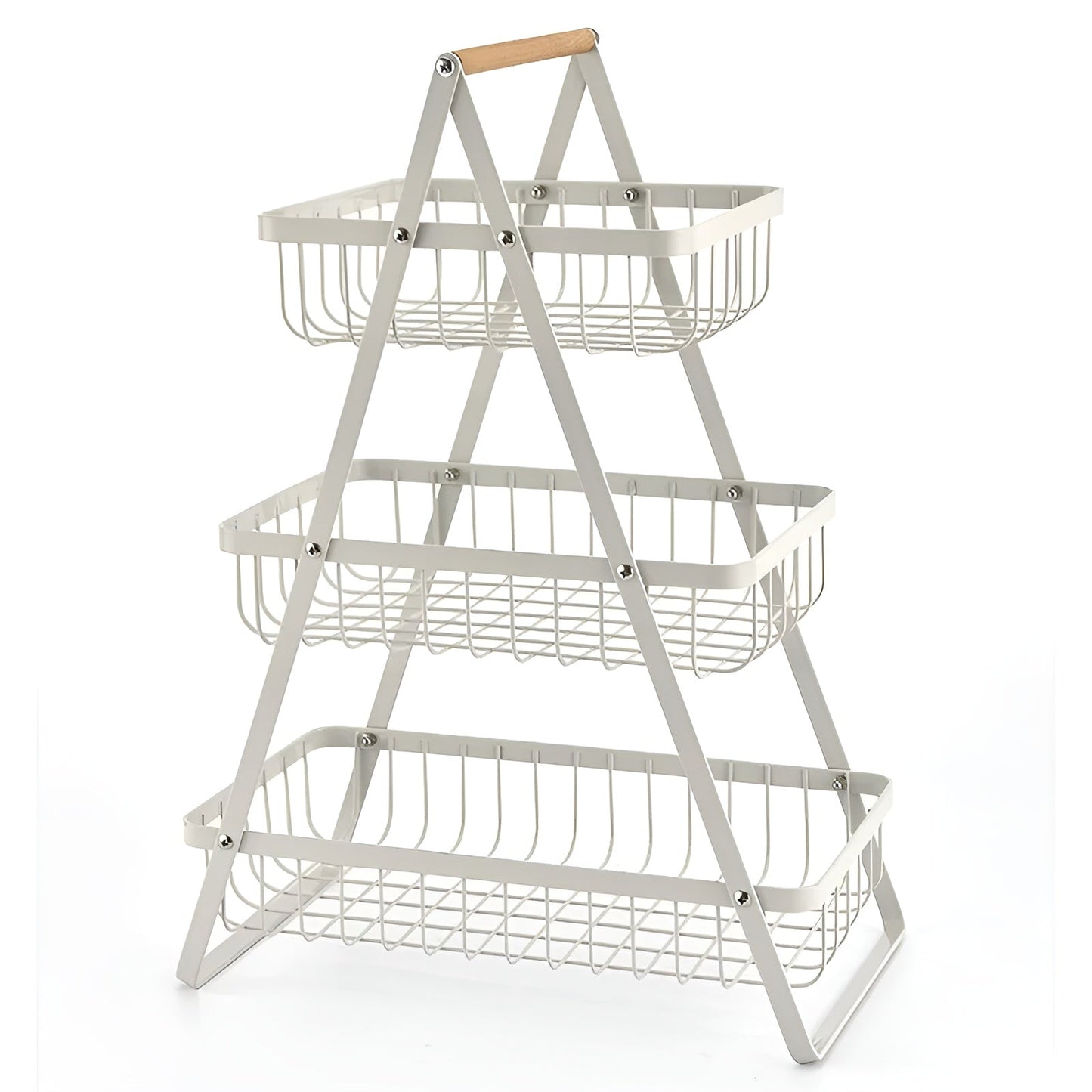 3-tiered fruit basket made of metal – space-saving and decorative | Ideal for kitchen & dining taBowlifte | Bowlift