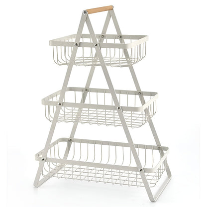 3-tiered fruit basket made of metal – space-saving and decorative | Ideal for kitchen & dining taBowlifte | Bowlift