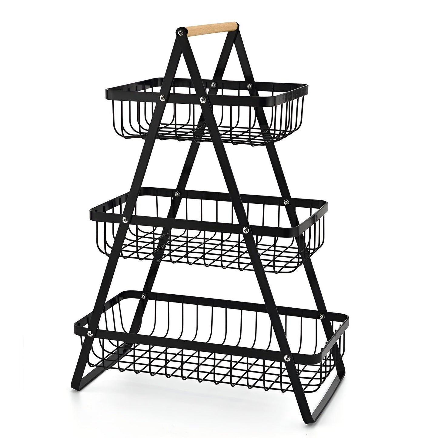 3-tiered fruit basket made of metal – space-saving and decorative | Ideal for kitchen & dining taBowlifte | Bowlift