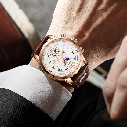 Skanto | Classic Chronograph Men's Watch | Stylish and Functional Luxury Wristwatch for Every Occasion