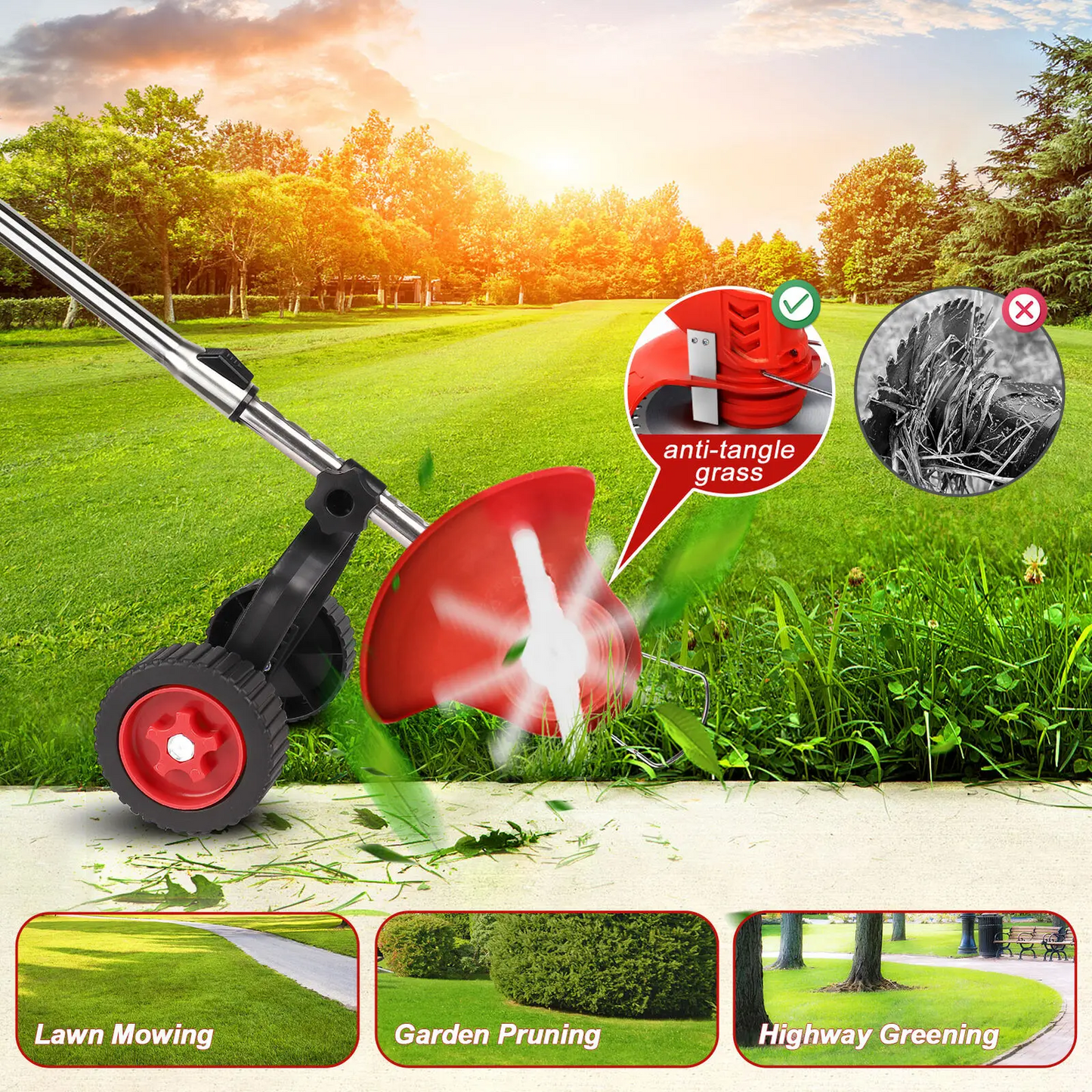 3-in-1 Cordless Lawn Trimmer Skanto