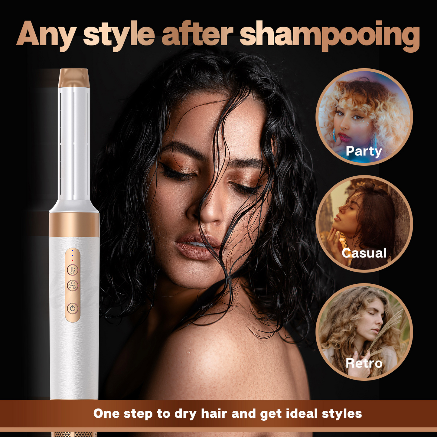 BowLift | 7-in-1 Airwrap Hair Styler | Multi-Functional Styling Tool for Curls, Waves & Straightening