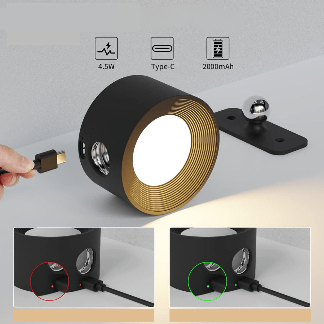 Skanto | FlexiLamp – Wireless Rechargeable 360° Wall Lamp