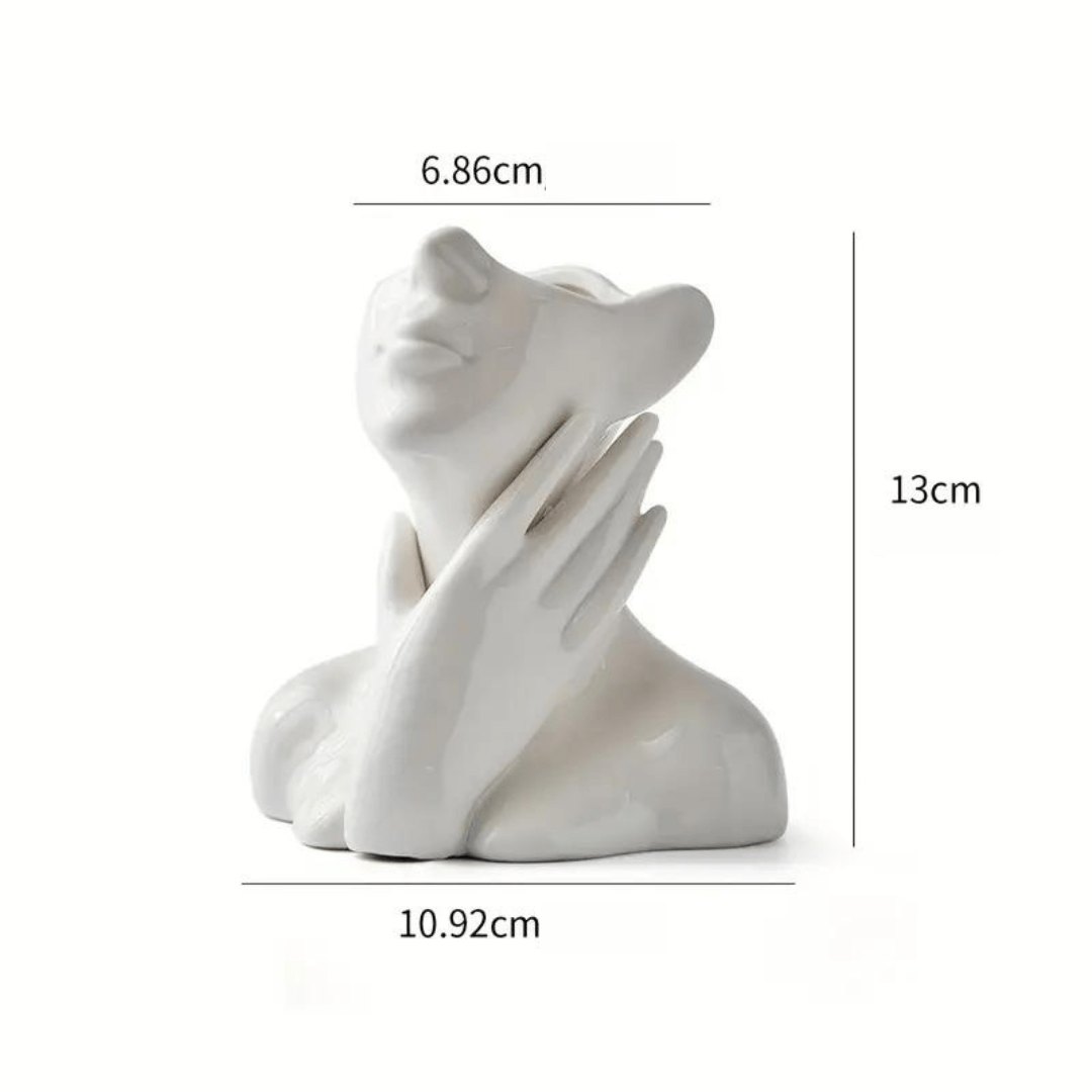 "Unique and Modern Ceramic Vase, Decorative Flower Pot for Living Room and Office" | Skanto