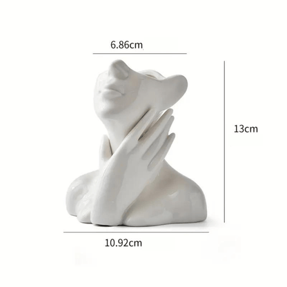 "Unique and Modern Ceramic Vase, Decorative Flower Pot for Living Room and Office" | Skanto