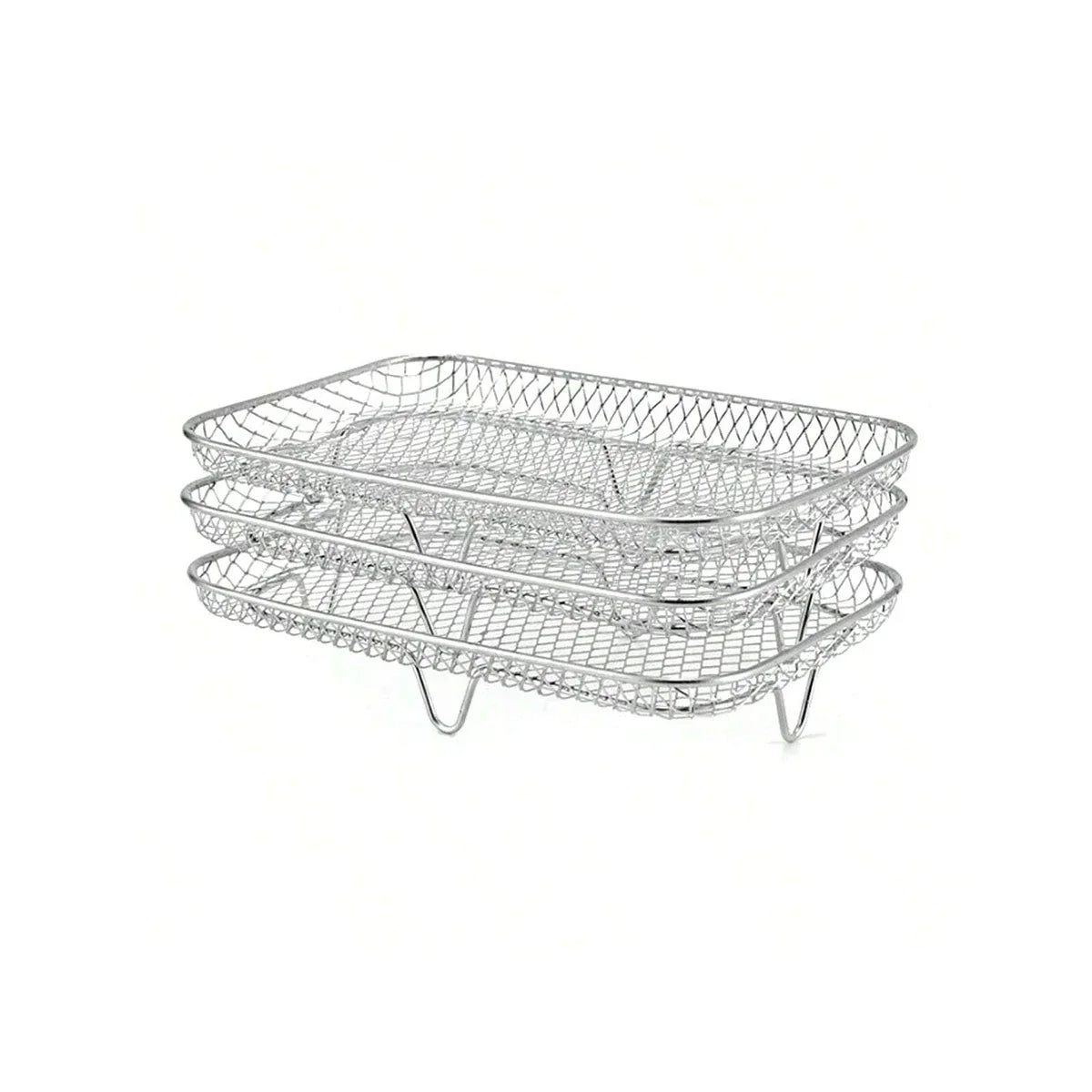 3-Tier Stainless Steel Air Fryer Rack Universal Stackable Accessory | Bowlift