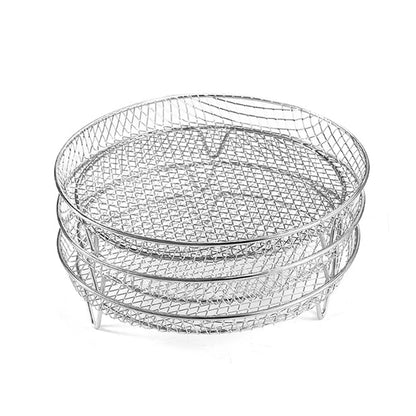 3-Tier Stainless Steel Air Fryer Rack Universal Stackable Accessory | Bowlift