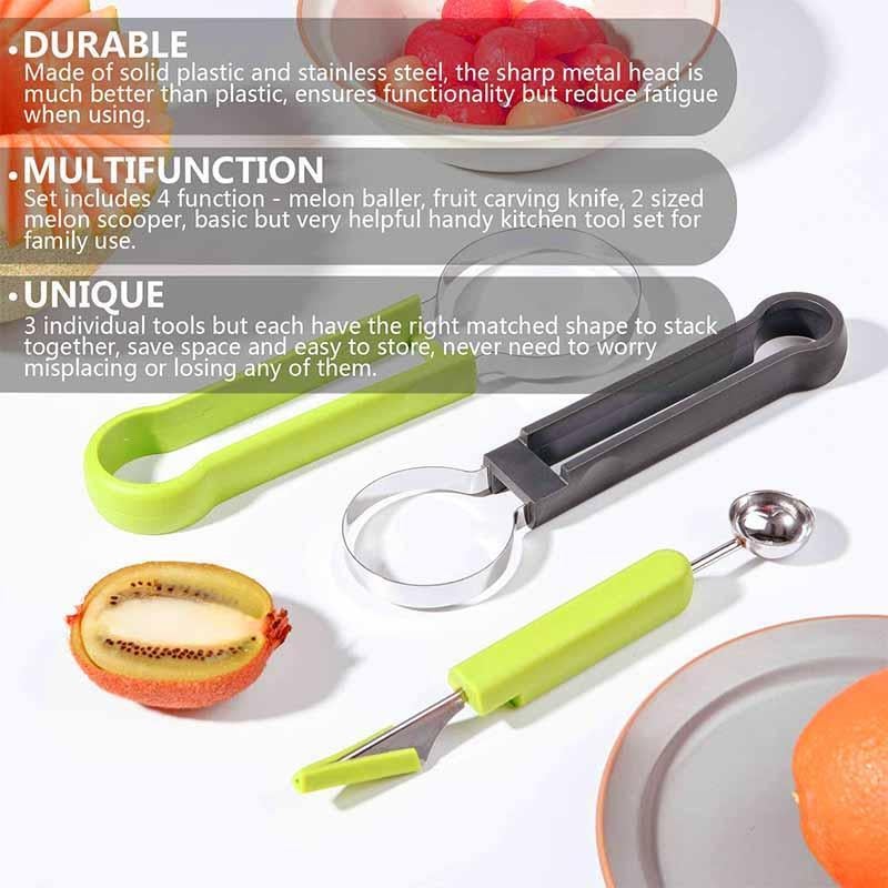 Skanto | 4-in-1 Stainless Steel Fruit Tool Set